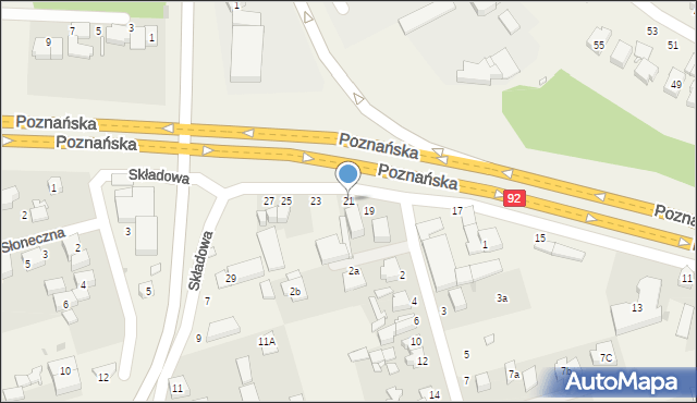 Przeźmierowo, Poznańska, 21, mapa Przeźmierowo