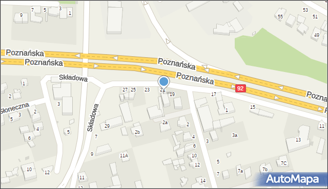 Przeźmierowo, Poznańska, 21a, mapa Przeźmierowo