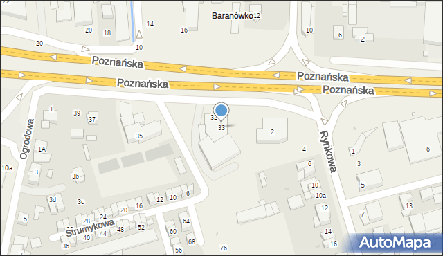 Przeźmierowo, Poznańska, 33, mapa Przeźmierowo