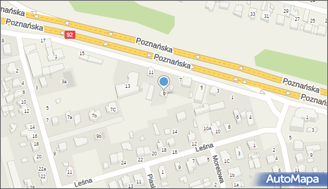 Przeźmierowo, Poznańska, 9, mapa Przeźmierowo