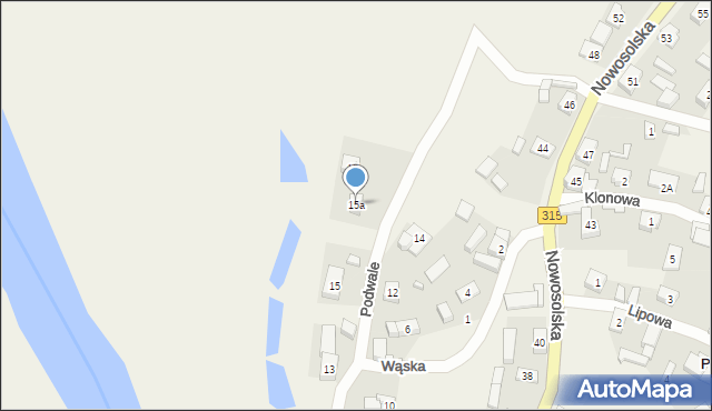 Przyborów, Podwale, 15a, mapa Przyborów