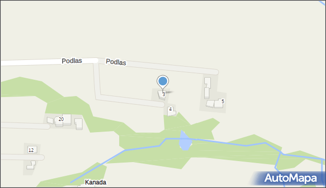 Przybradz, Podlas, 3, mapa Przybradz