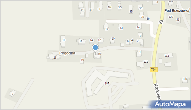 Przybysławice, Pogodna, 17, mapa Przybysławice