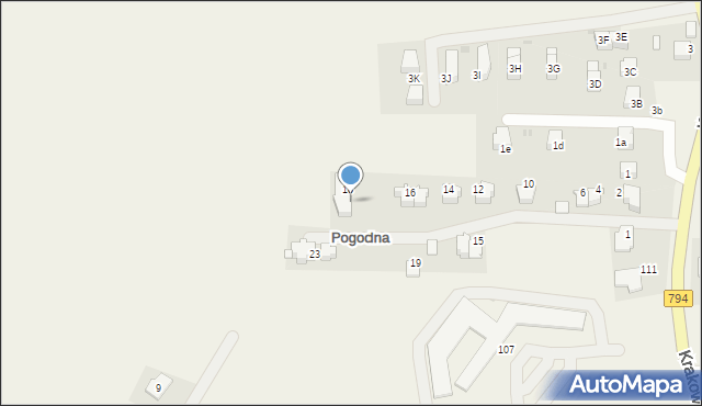 Przybysławice, Pogodna, 20, mapa Przybysławice