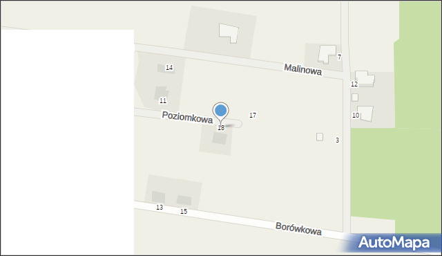 Przybyszewo, Poziomkowa, 18, mapa Przybyszewo