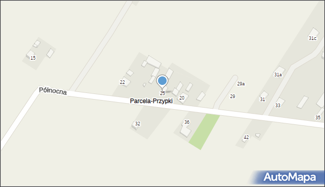 Przypki, Północna, 25, mapa Przypki