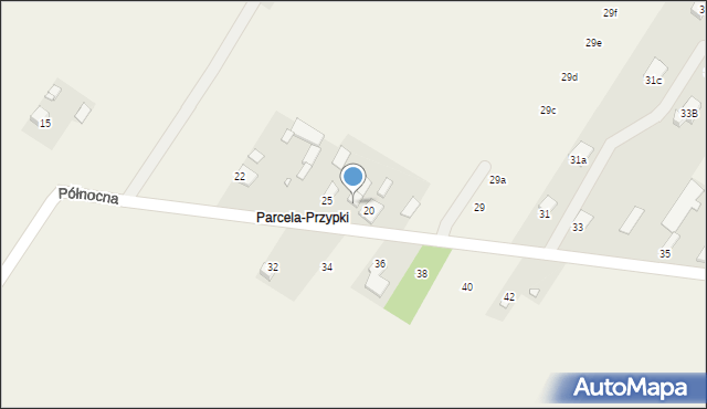Przypki, Północna, 25a, mapa Przypki