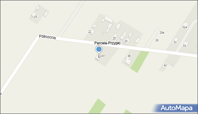 Przypki, Północna, 32, mapa Przypki