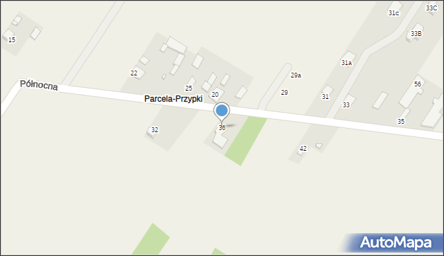 Przypki, Północna, 36, mapa Przypki