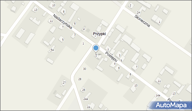 Przypki, Postępu, 2, mapa Przypki