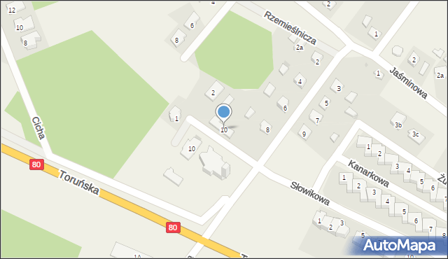 Przysiek, Popiełuszki Jerzego, bł. ks., 10, mapa Przysiek