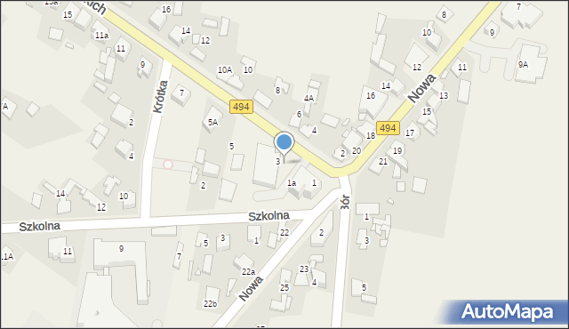 Przystajń, Powstańców Śląskich, 3, mapa Przystajń