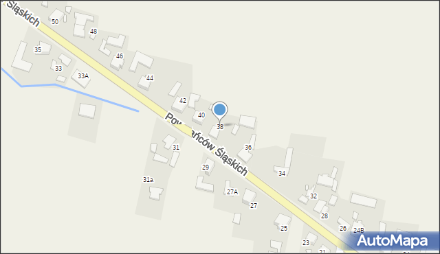 Przystajń, Powstańców Śląskich, 38, mapa Przystajń