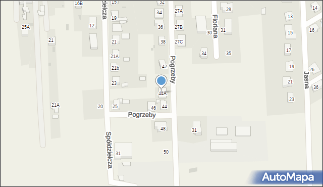 Przyszowice, Pogrzeby, ks., 44A, mapa Przyszowice