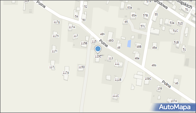 Przyszowice, Polna, 113C, mapa Przyszowice