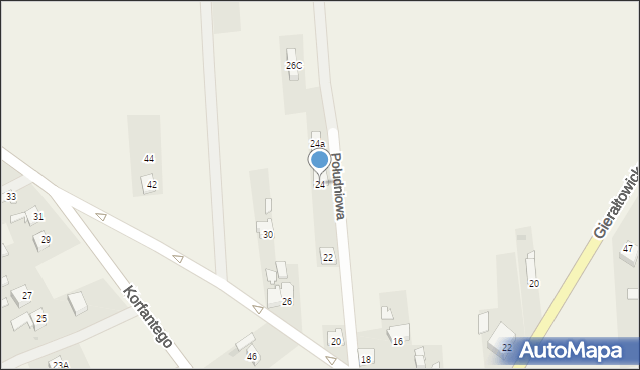 Przyszowice, Południowa, 24, mapa Przyszowice