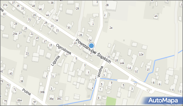 Przyszowice, Powstańców Śląskich, 13, mapa Przyszowice