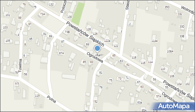 Przyszowice, Powstańców Śląskich, 65A, mapa Przyszowice