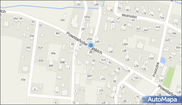 Przyszowice, Powstańców Śląskich, 85, mapa Przyszowice