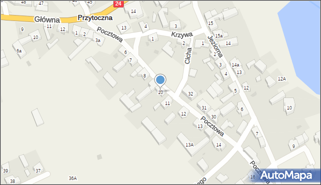 Przytoczna, Pocztowa, 10, mapa Przytoczna