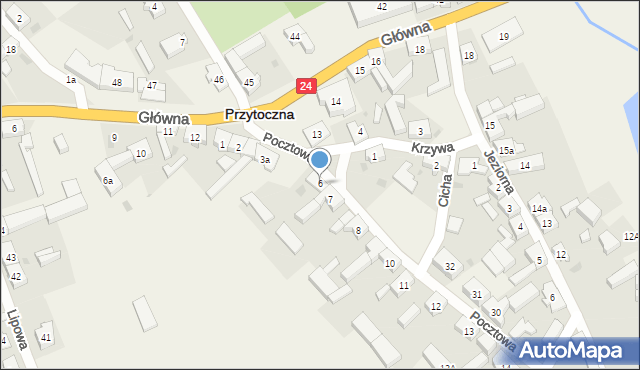 Przytoczna, Pocztowa, 6, mapa Przytoczna