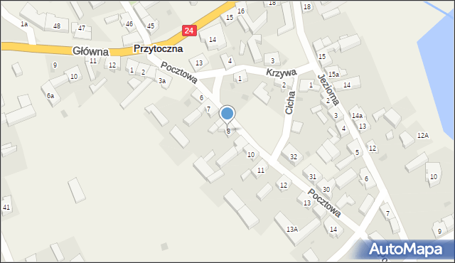 Przytoczna, Pocztowa, 8, mapa Przytoczna