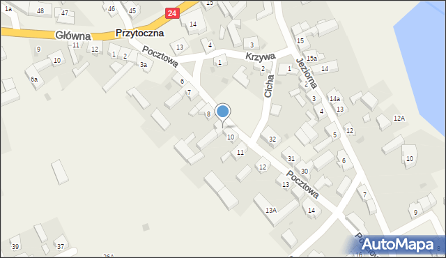 Przytoczna, Pocztowa, 9, mapa Przytoczna