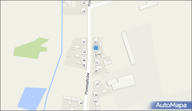 Psary, Powstańców, 31, mapa Psary