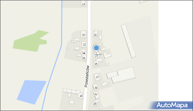 Psary, Powstańców, 33, mapa Psary