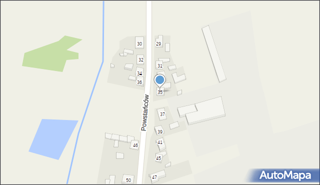 Psary, Powstańców, 35, mapa Psary