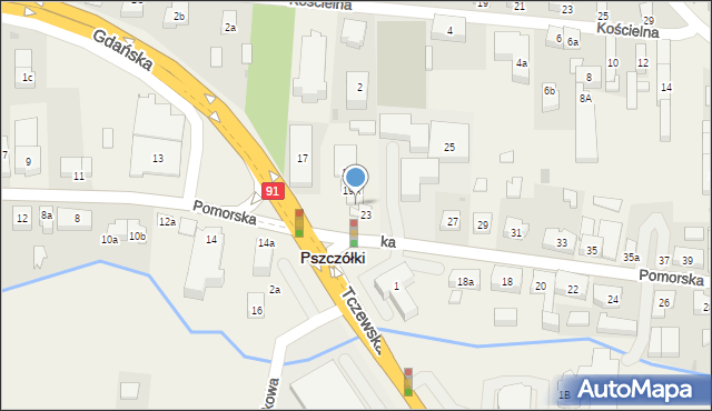 Pszczółki, Pomorska, 21, mapa Pszczółki