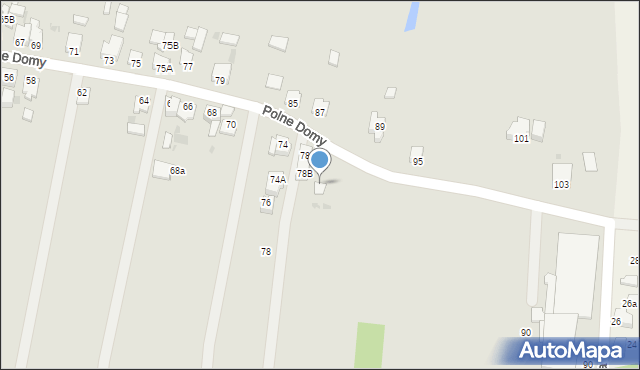 Pszczyna, Polne Domy, 80, mapa Pszczyny