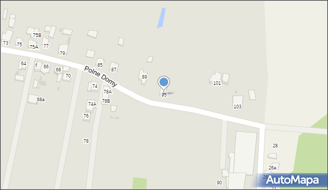 Pszczyna, Polne Domy, 95, mapa Pszczyny