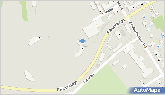 Puławy, Portowa, 3, mapa Puław