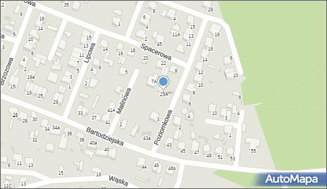 Pułtusk, Poziomkowa, 23A, mapa Pułtusk