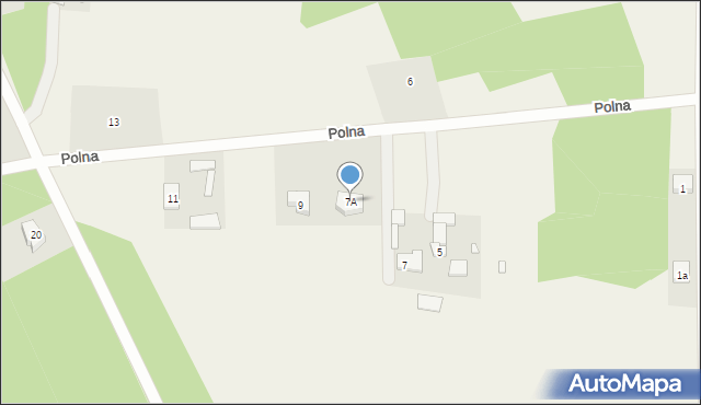 Pustelnik, Polna, 7A, mapa Pustelnik