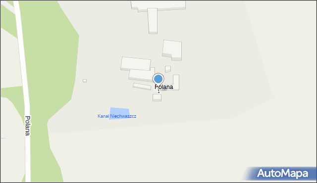 Pustki, Polana, 1, mapa Pustki