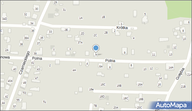 Puszczykowo, Polna, 7, mapa Puszczykowo