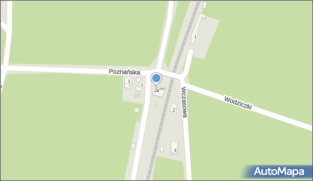 Puszczykowo, Poznańska, 1a, mapa Puszczykowo