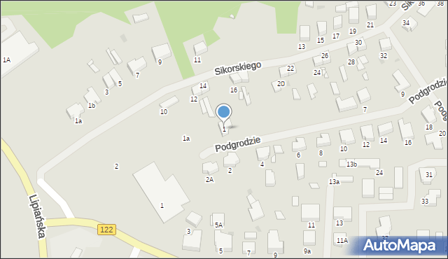 Pyrzyce, Podgrodzie, 1, mapa Pyrzyce