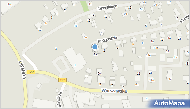 Pyrzyce, Podgrodzie, 2A, mapa Pyrzyce