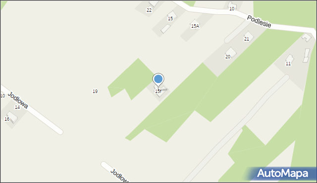 Pysznica, Podlesie, 15f, mapa Pysznica