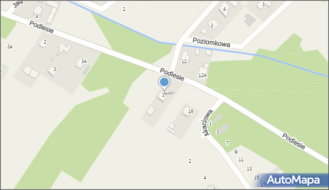 Pysznica, Podlesie, 17, mapa Pysznica