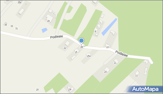 Pysznica, Podlesie, 18, mapa Pysznica