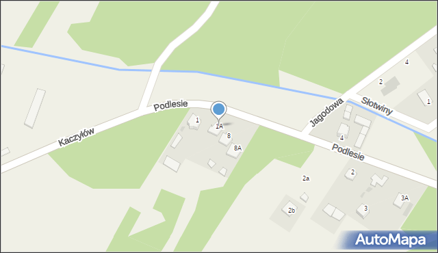 Pysznica, Podlesie, 1A, mapa Pysznica