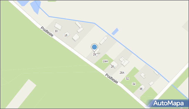 Pysznica, Podlesie, 24, mapa Pysznica