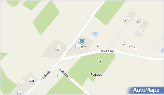 Pysznica, Podlesie, 27, mapa Pysznica