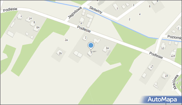 Pysznica, Podlesie, 3, mapa Pysznica