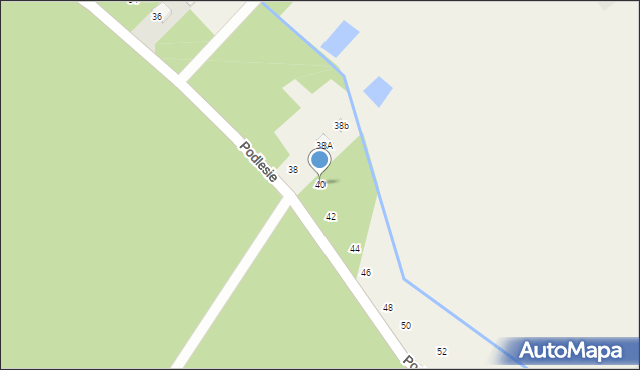 Pysznica, Podlesie, 40, mapa Pysznica