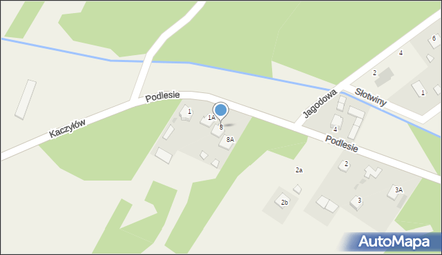 Pysznica, Podlesie, 8, mapa Pysznica